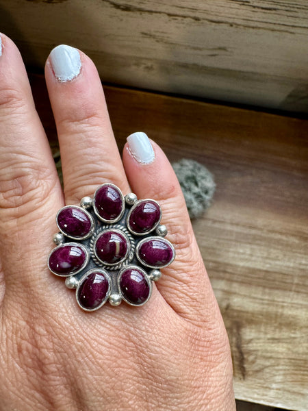 Purple Spiny and Sterling Silver || Size 9 Ring