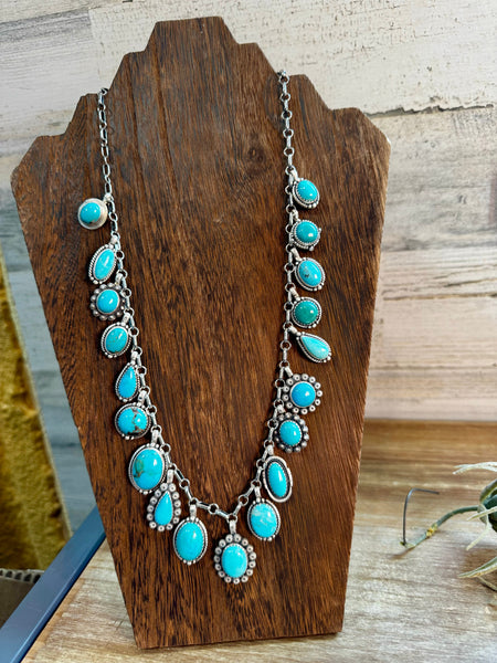 Multi Kingman Turquoise Charms || Necklace