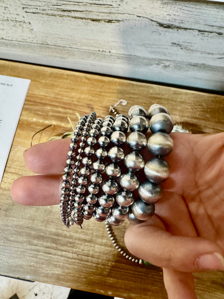 Sterling Silver Pearls (Available in All Sizes) || Bracelet