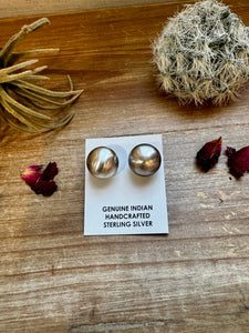 20 mm Sterling Silver Pearls || Stud Earrings