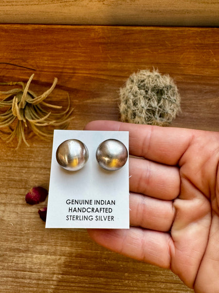 20 mm Sterling Silver Pearls || Stud Earrings