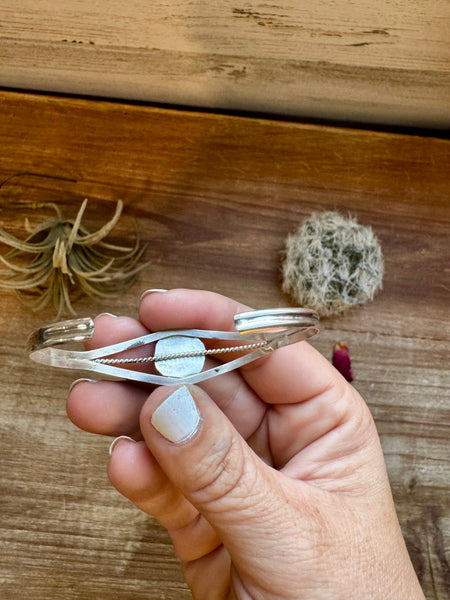 Sterling Silver with Kingman Turquoise Cuff || Bracelet