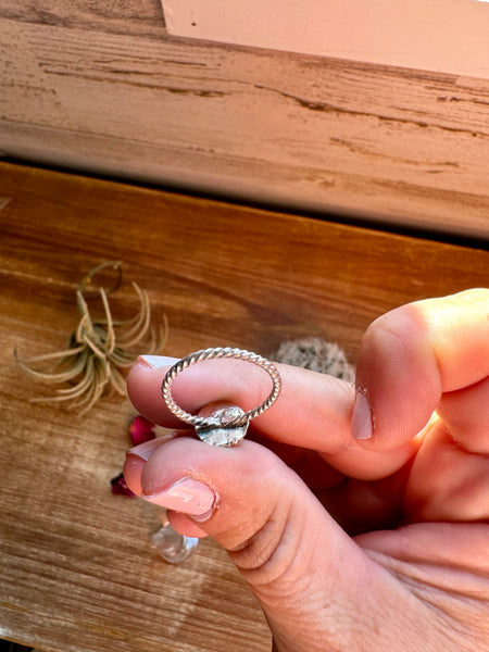 Small Turquoise and Sterling Silver || Size 6.5 Ring