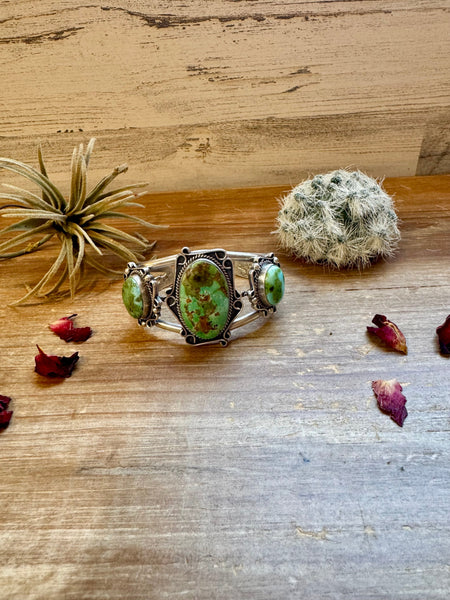 Sterling Silver with Sonoran Turquoise Cuff || Bracelet