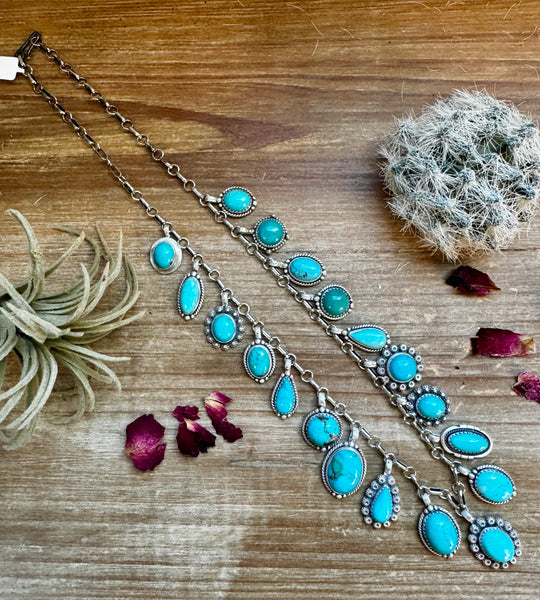 Multi Kingman Turquoise Charms || Necklace