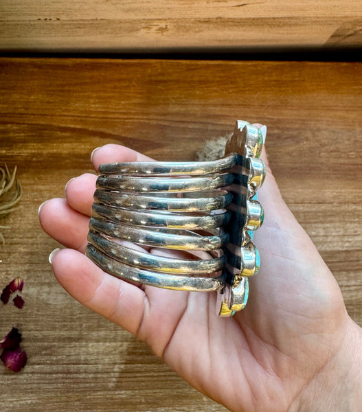 Sterling Silver with Sonoran Turquoise Cuff || Bracelet