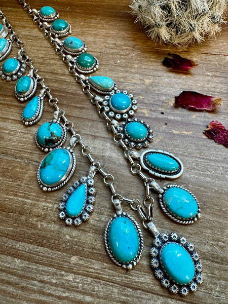 Multi Kingman Turquoise Charms || Necklace