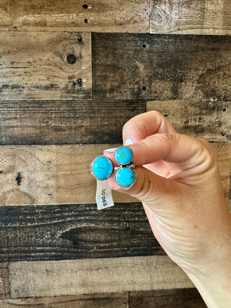 Kingman Turquoise and Sterling Silver || Adjustable Ring