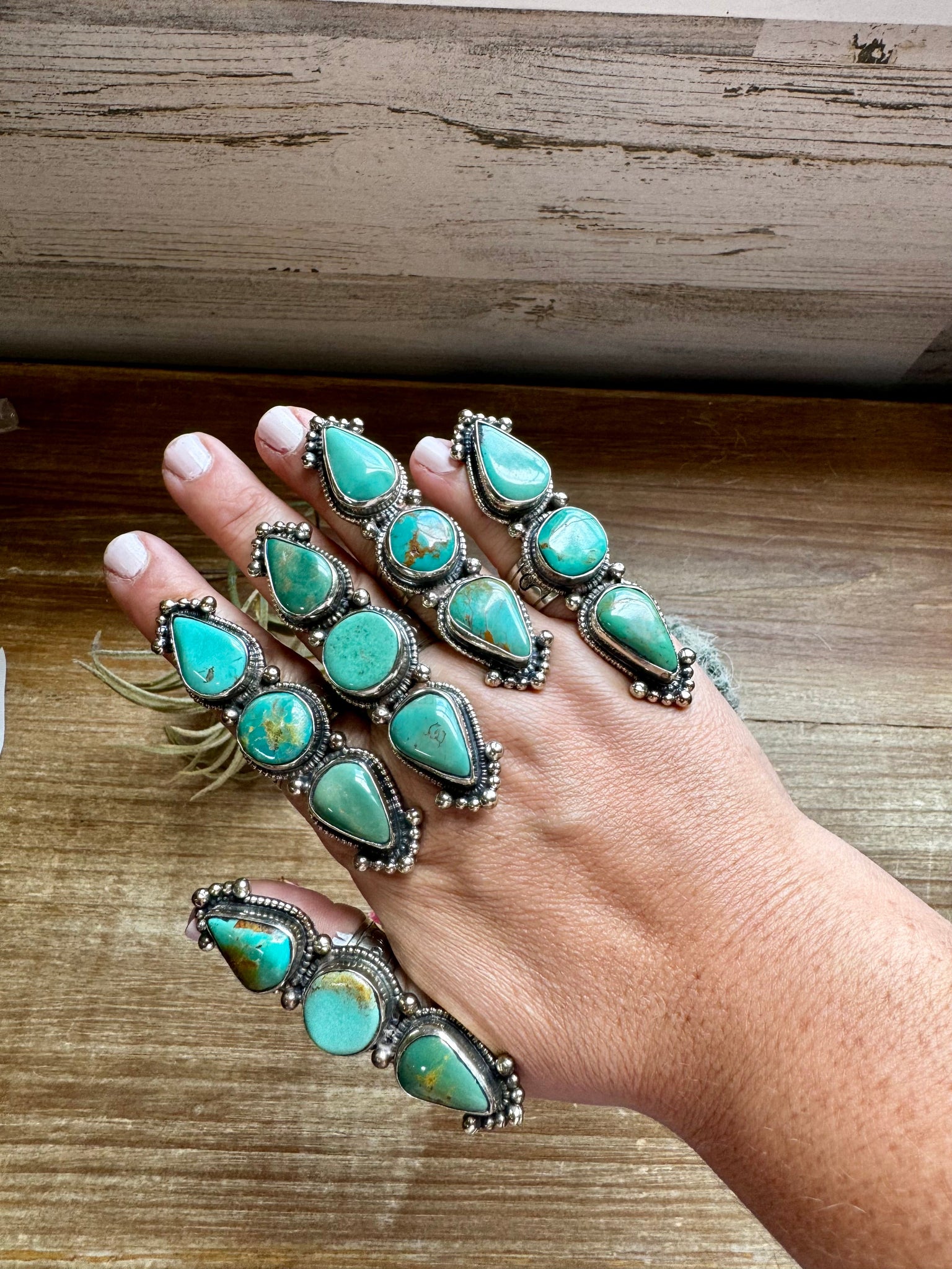 Real Turquoise || Adjustable Rings