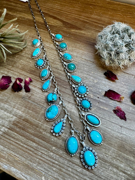 Multi Kingman Turquoise Charms || Necklace