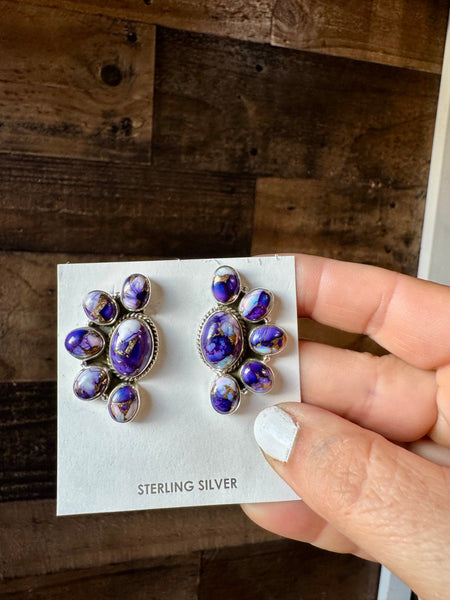 Violet Rose II Stud Earrings