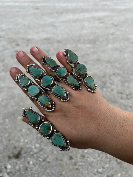 Real Turquoise || Adjustable Rings