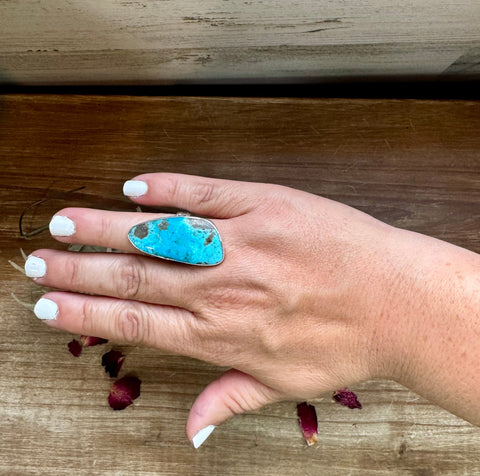 Ithaca Peak Turquoise and Sterling Silver || Adjustable Ring