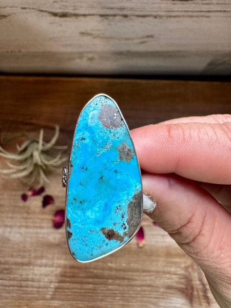 Ithaca Peak Turquoise and Sterling Silver || Adjustable Ring