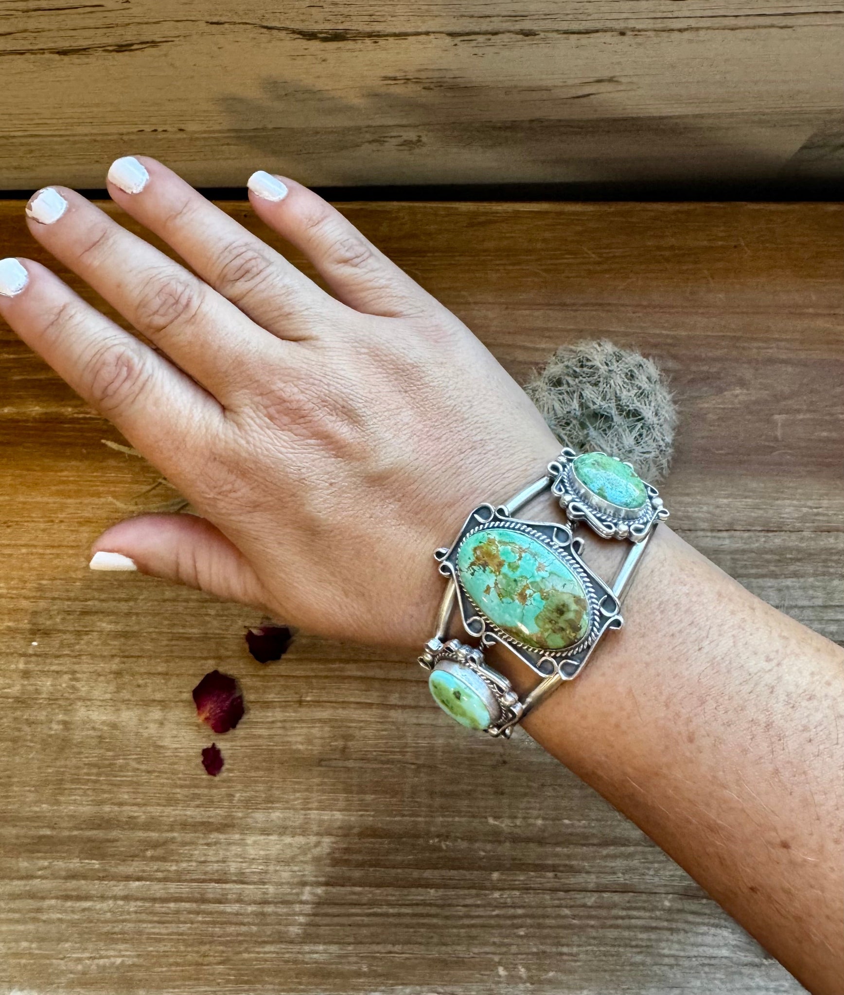 Sterling Silver with Sonoran Turquoise Cuff || Bracelet