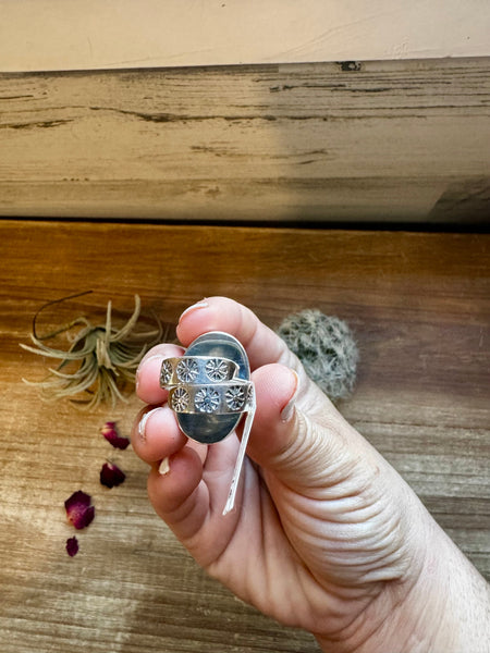 Kingman Turquoise and Sterling Silver || Adjustable Ring