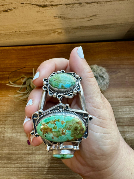 Sterling Silver with Sonoran Turquoise Cuff || Bracelet