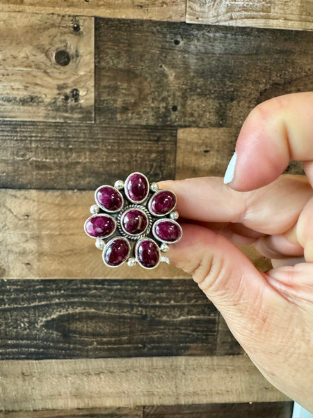 Purple Spiny and Sterling Silver || Size 9 Ring