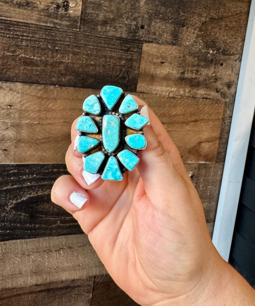 Sonoran Turquoise and Sterling Silver Size 7 || Ring