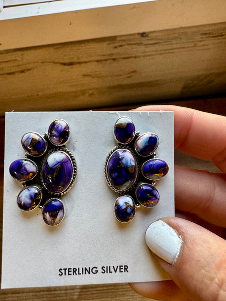 Violet Rose II Stud Earrings