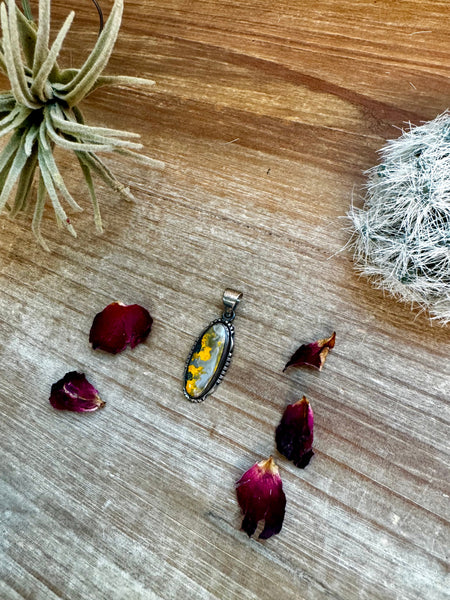 Sterling Silver with Bumblebee Jasper || Pendant