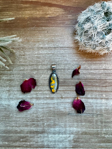 Sterling Silver with Bumblebee Jasper || Pendant