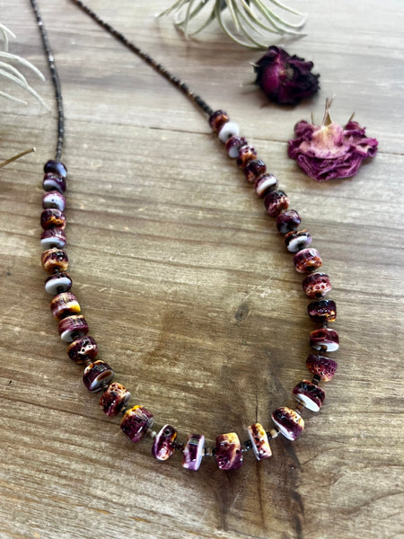 Purple Spiny and Shell 26 inch || Necklace