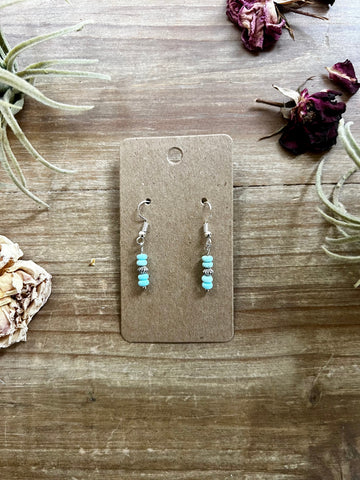 Mini Turquoise Magnesite || Earrings