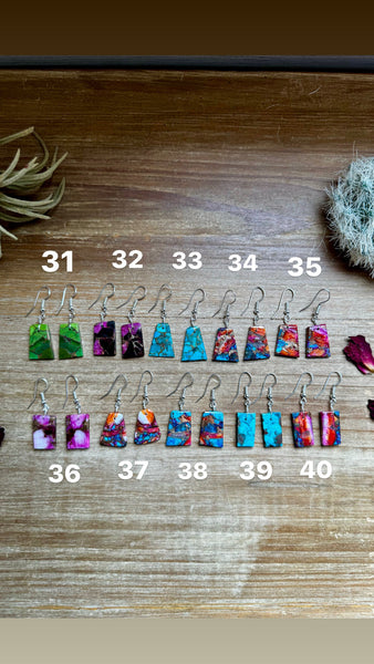 Mini Slabs - Pick your style || Earrings