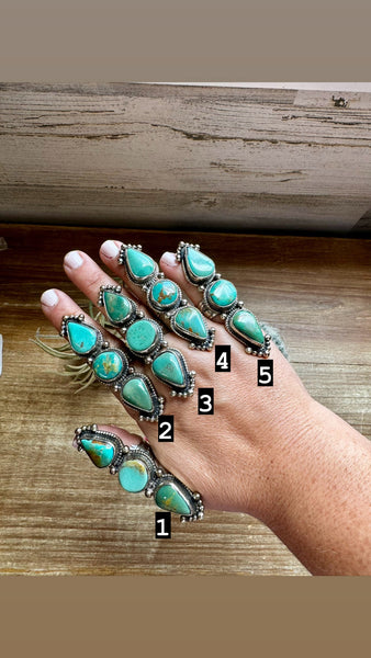 Real Turquoise || Adjustable Rings