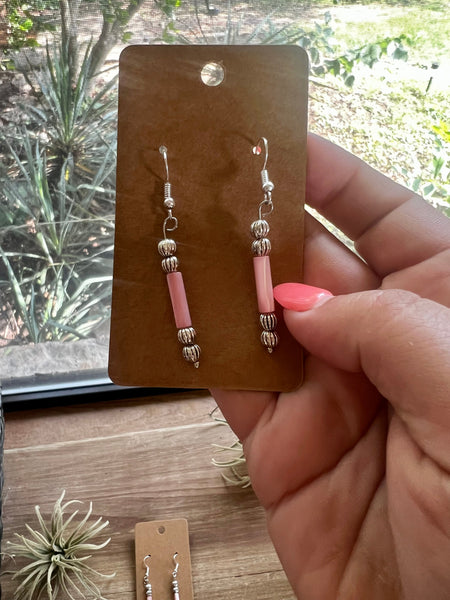 Pink Shell || Dangle Earrings