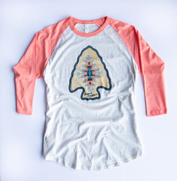 Lulu Distressed Arrowhead Raglan Tee