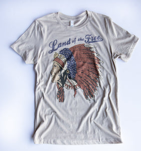 Land of the Free Tee- Embellished