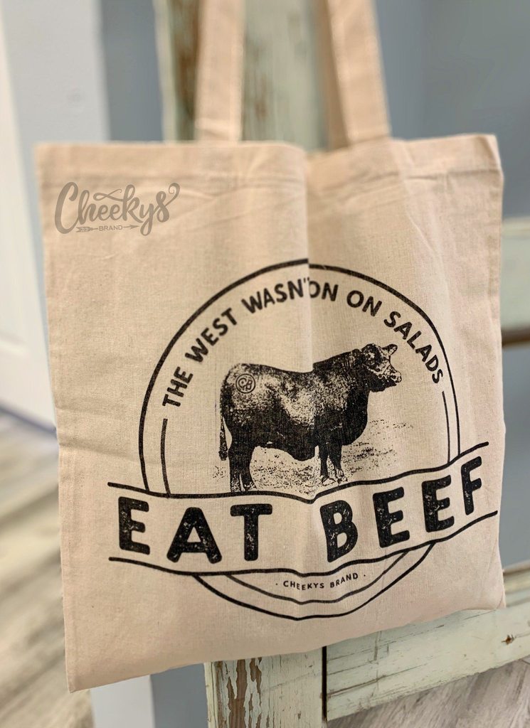 Eat Beef || Reusable Market Tote Bag