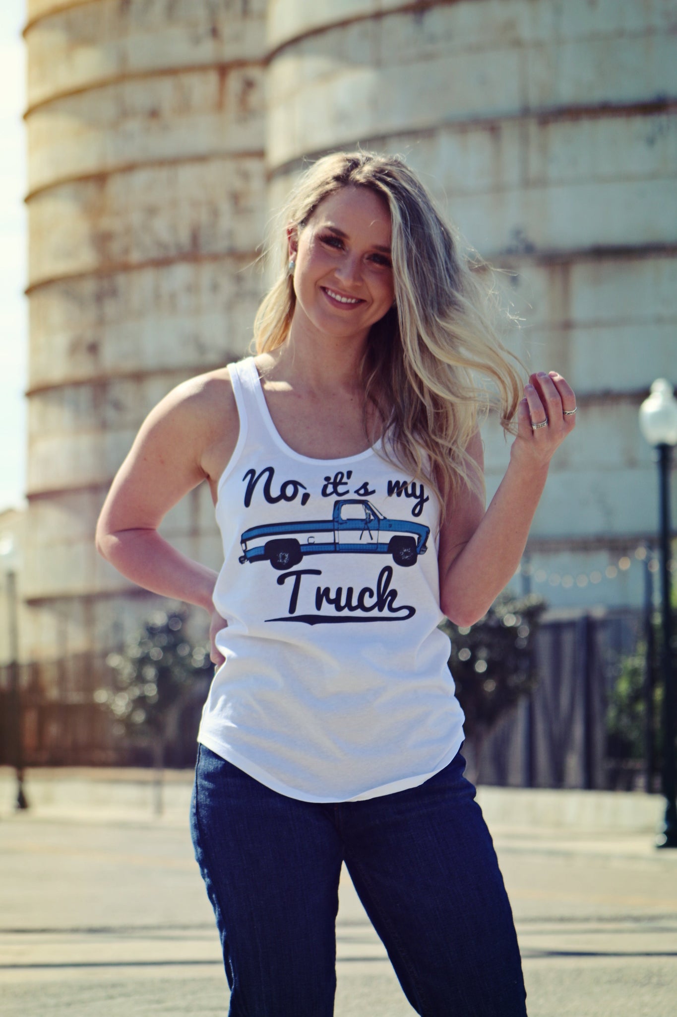No, It's My Truck Racer Back Tank