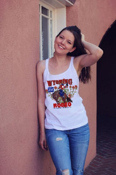 Wyoming Rodeo Racer Back Tank