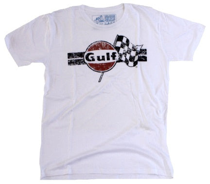 Gulf  Logo Racing Stripe and Winning Checkered Flag