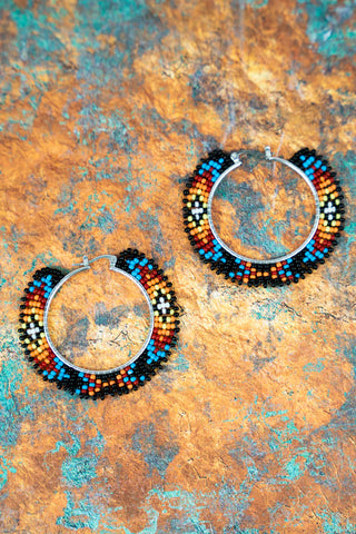 The Simone Beaded Earrings || Black