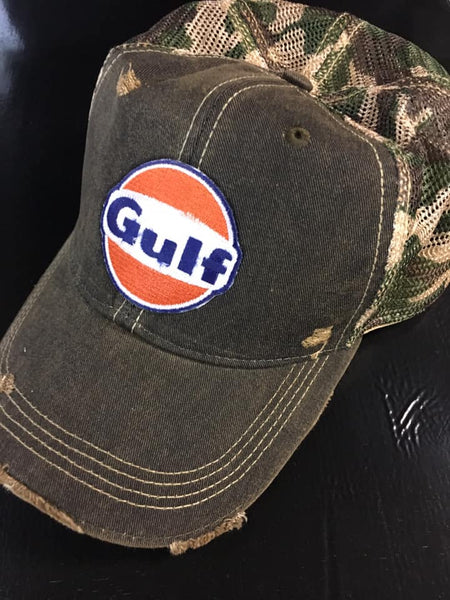 Gulf Distressed Trucker Cap Four Colors