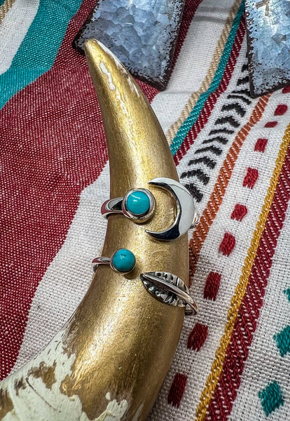 Half Moon Turquoise Ring