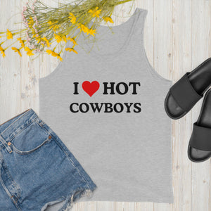 I <3 Hot Cowboys || Light Tank Top