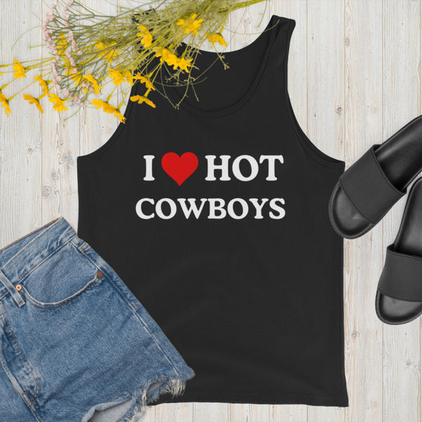 I <3 Hot Cowboys || Dark Tank Tops