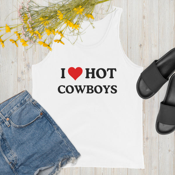 I <3 Hot Cowboys || Light Tank Top